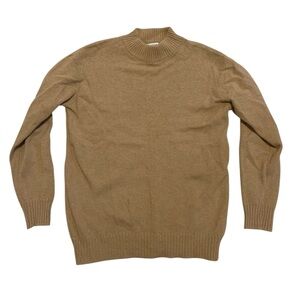 Vintage Jaeger Camelhair Lambswool Cashmere Mock Neck Sweater Small